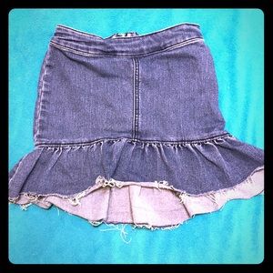 EUC Jean girls ruffle skirt casual